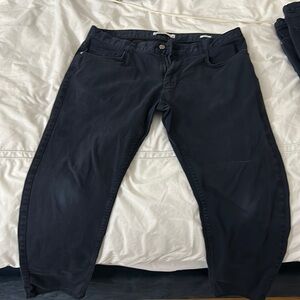 Blue Zara Skinny Fit Pants 34w legs have been shortened to about a 28 as is